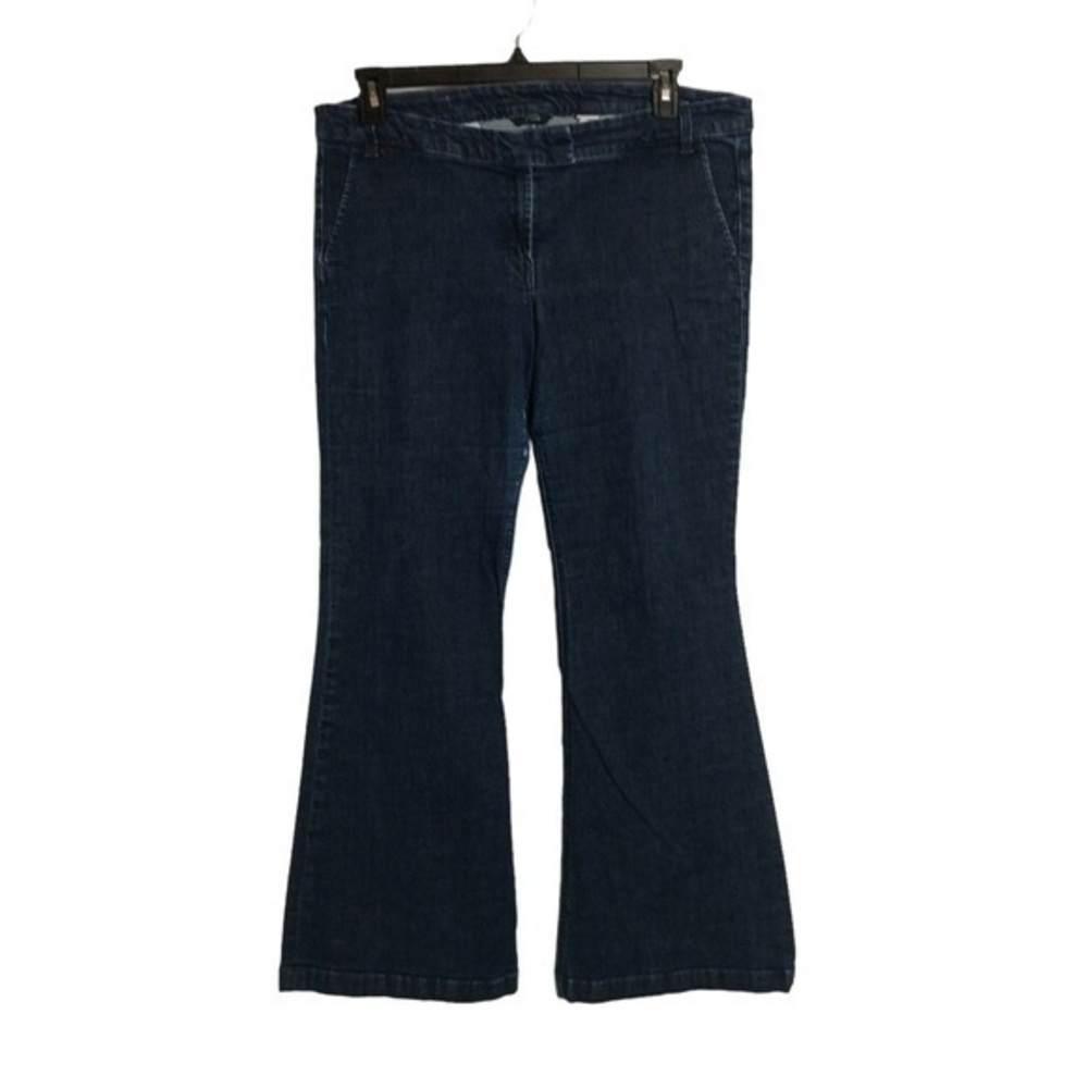 Vintage J Crew  flare trouser jeans. Size 16 Stretch cotton.